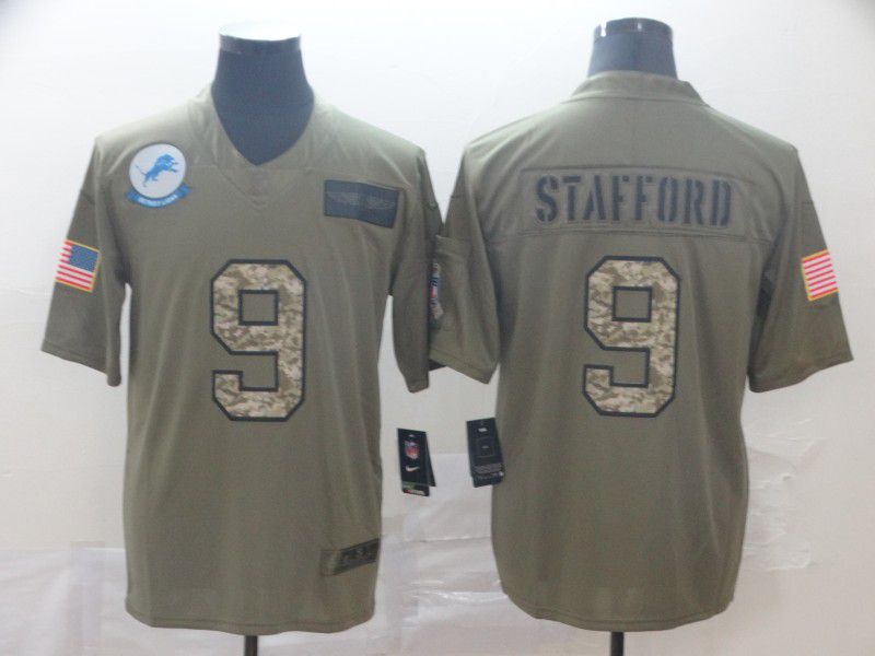 Men Detroit Lions #9 Stafford Nike 2019 Olive Camo Salute to Service Limited NFL Jerseys->philadelphia eagles->NFL Jersey